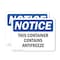 Signmission This Container Contains Antifreeze, 7 in W x Rectangle, Vinyl Decal OS-2PACK-NS-D-57-L-18596 - alternate 1